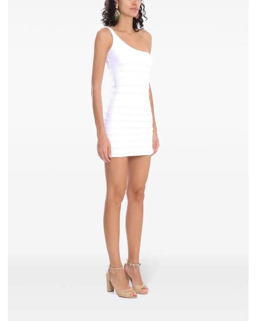 Amir Slama White Einschultriges Kleid