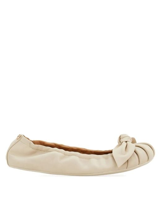 Ferragamo Natural Salvatore Flat Shoes Leather