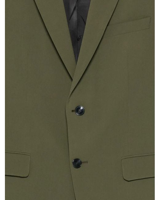 Karl Lagerfeld Green Three-Button Notched-Lapel Jacket for men