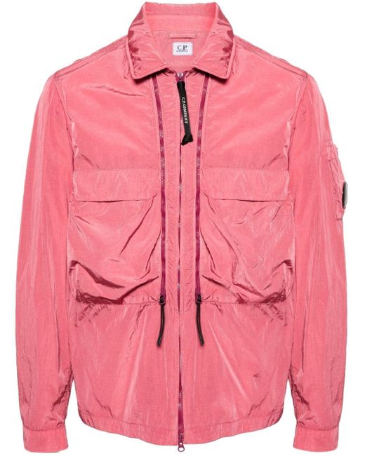 C P Company Chrome-R Jacke mit Knitteroptik in Pink für Herren