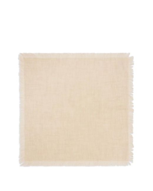 Bompard Natural Fringe Twill Square Scarf