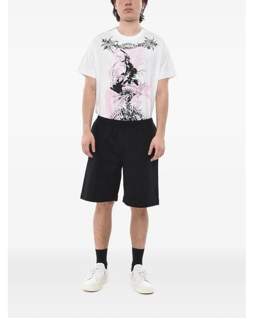 Givenchy Black Pleated Elasticated-Waist Shorts for men