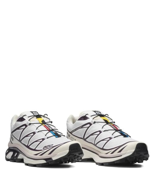 Salomon White XT-6 Sneakers mit Logo-Print