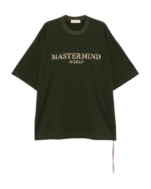 MASTERMIND WORLD Green Logo-Print T-Shirt for men