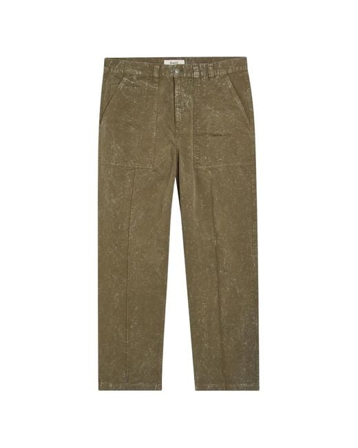 Forét Green Searcher Cotton Trousers for men