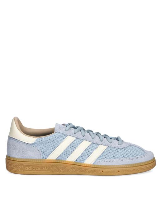 Adidas Blue Handball Spezial Three-Stripe Mesh Sneakers