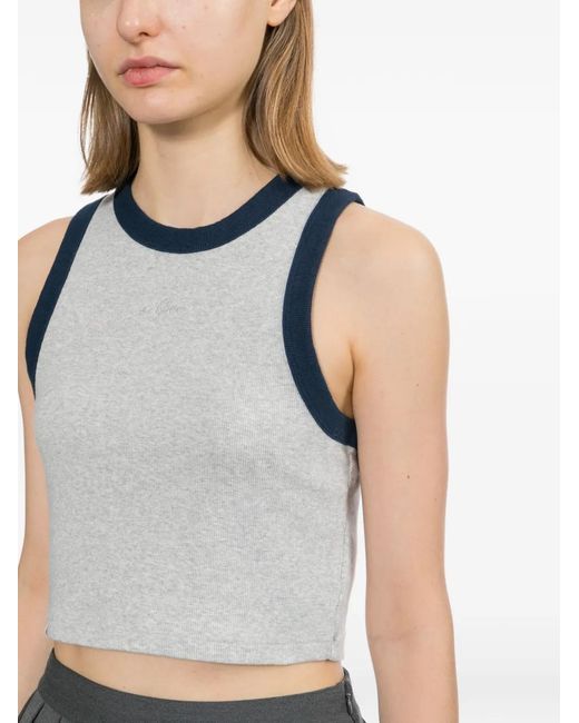 AAPE BY A BATHING AP Blue Logo Embroidered Tank Top