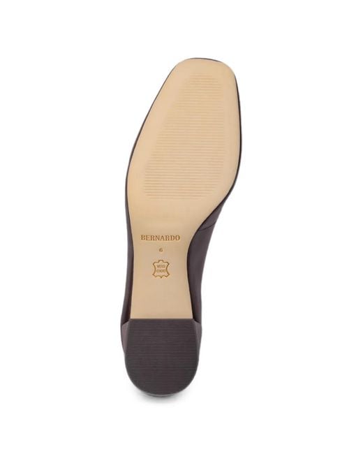 Bernardo Brown Amelie Buckle-Strap Block-Heel Pumps