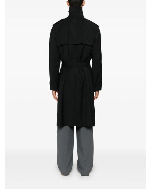 Fendi Black Belted Trench Coat for men