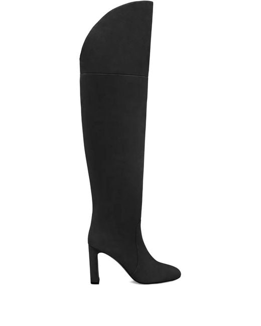 Stuart Weitzman Black Babette Block-Heel Boots