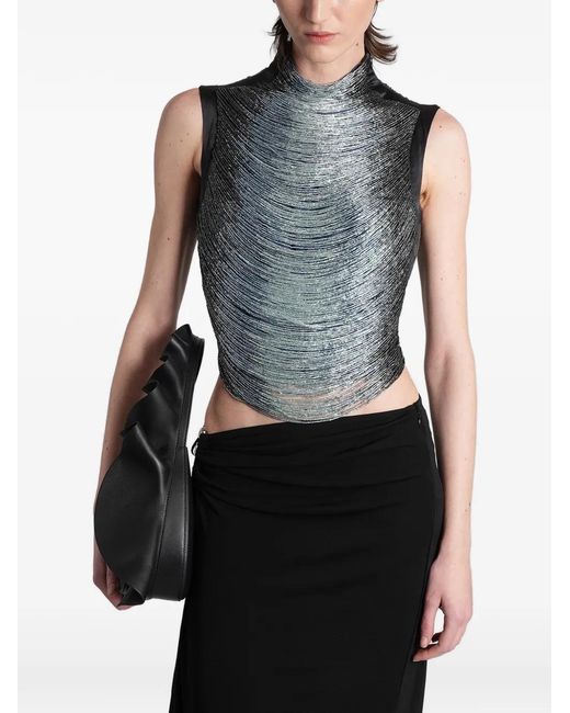 Cult Gaia Blue Taraji Sleeveless Top