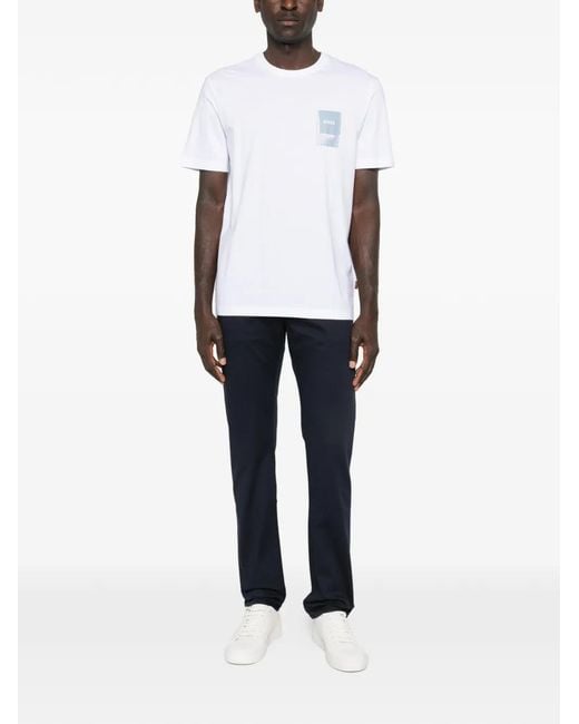 Boss White Patch T-Shirt for men