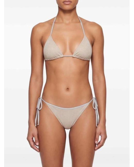 Mc2 Saint Barth White Bikini À Effet Pailleté