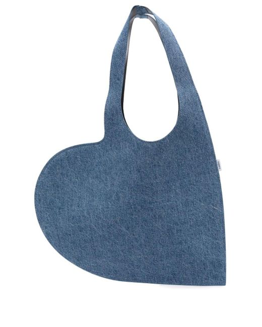 Coperni Blue Heart Denim Tote Bag