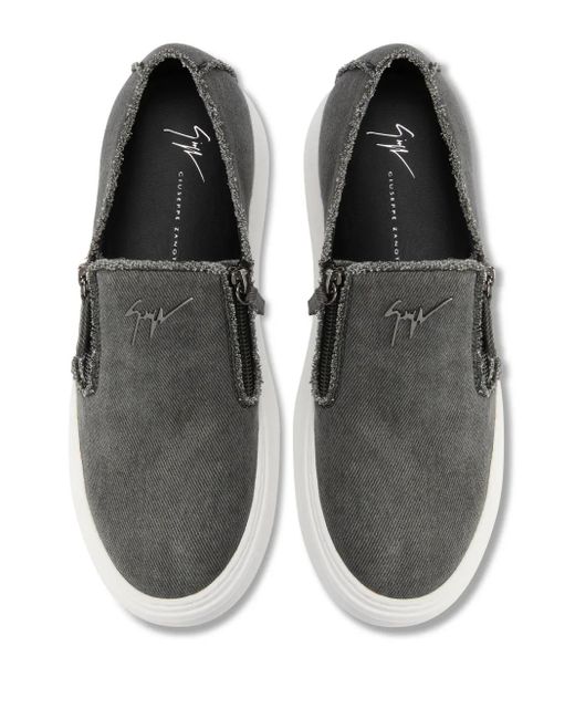 メンズ Giuseppe Zanotti レザースニーカー Gray