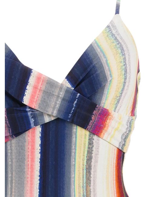 Lygia & Nanny Blue Bianca Horizontal-Stripe Swimsuit