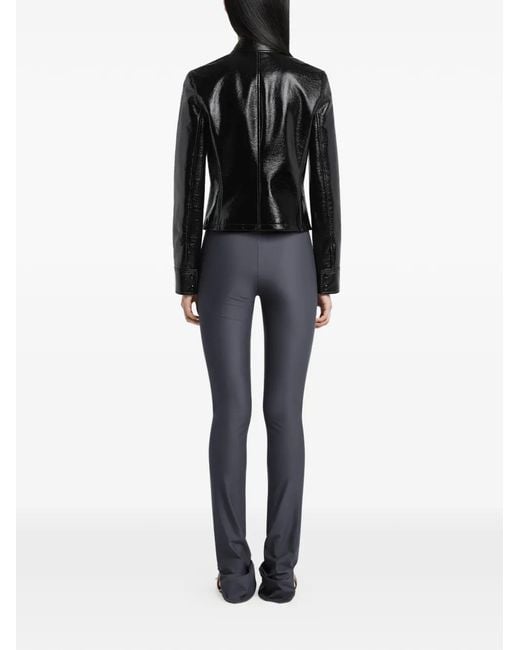 Courreges Black City Jacket With Embossed Logo