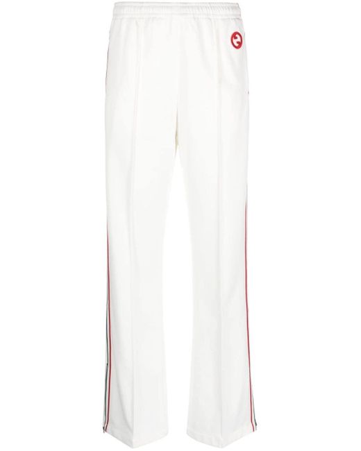 Pantalones de chándal con tribanda Web Gucci de color White