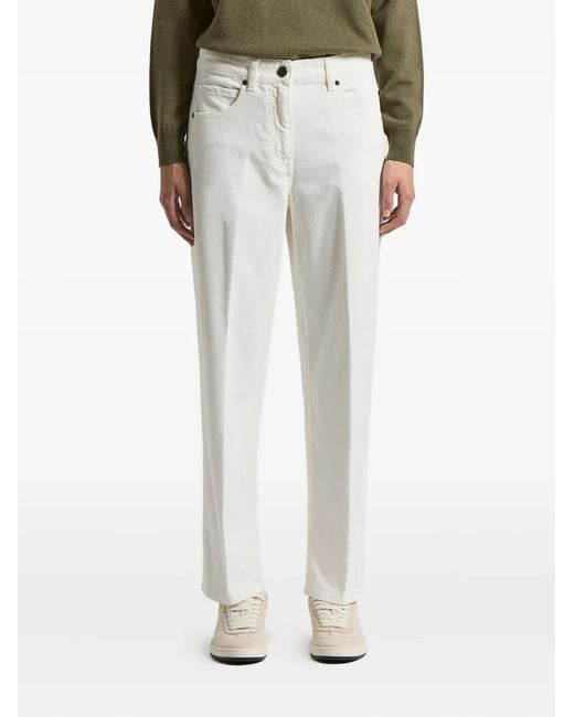 Peserico White Five-Pockets Jeans