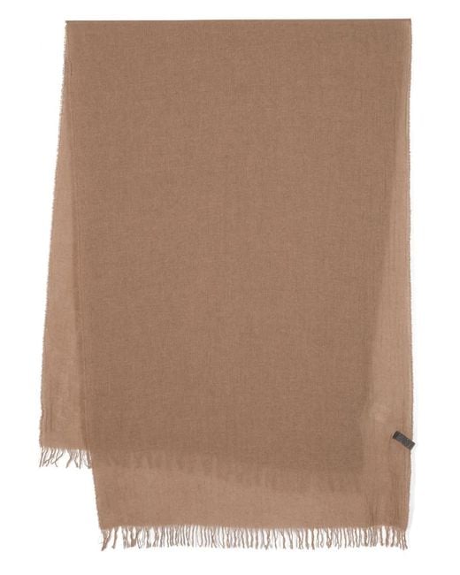 Fabiana Filippi Brown Frayed-Edges Scarf