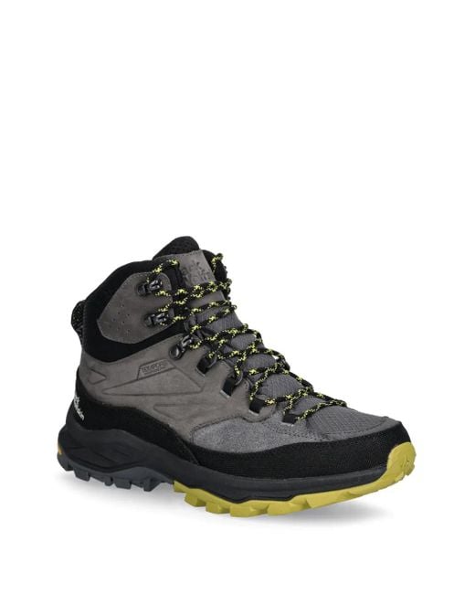 Jack Wolfskin Black Cyrox Lace-Up Fastening Boots for men