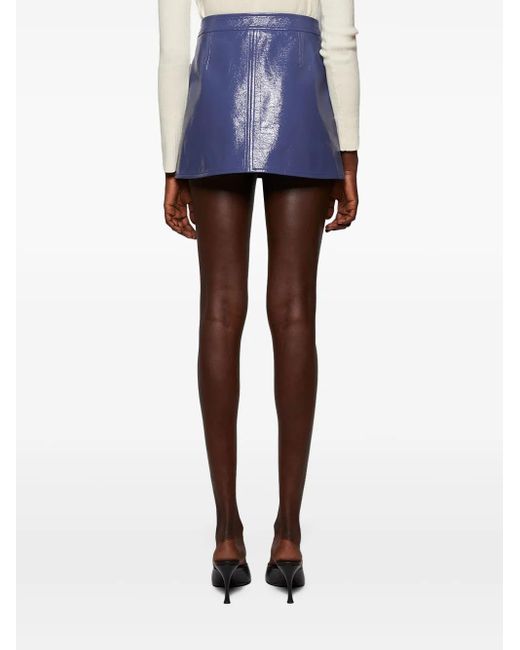 Courreges Blue Logo Mini Skirt