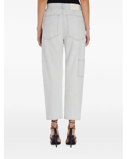 Dondup White Carrie Cropped Jeans