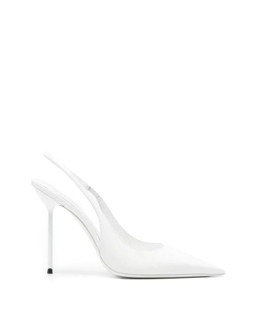 Paris Texas White Heel Pumps