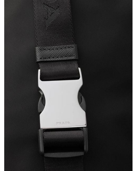 Prada Black Logo-Plaque Shoulder Bag for men