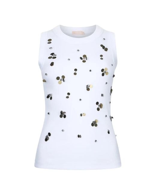 Liu Jo White Top With Appliqués