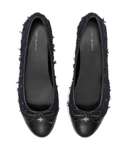 Tory Burch Black Ballet Flats With Lurex Thread