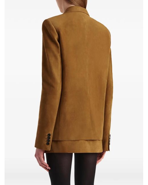 Khaite Brown Suede Jacket