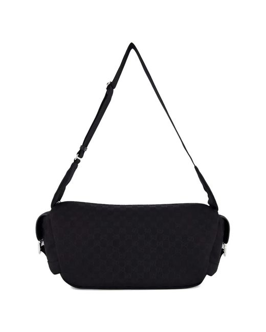 Gucci Black Buckle Pattern Shoulder Bag for men