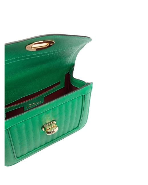 Delage Green Mini Ginette Shoulder Bag