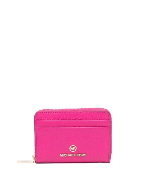 Prada Leder Portemonnaie mit Logo-Schild in Pink Damen Accessoires Portemonnaies und Kartenetuis 