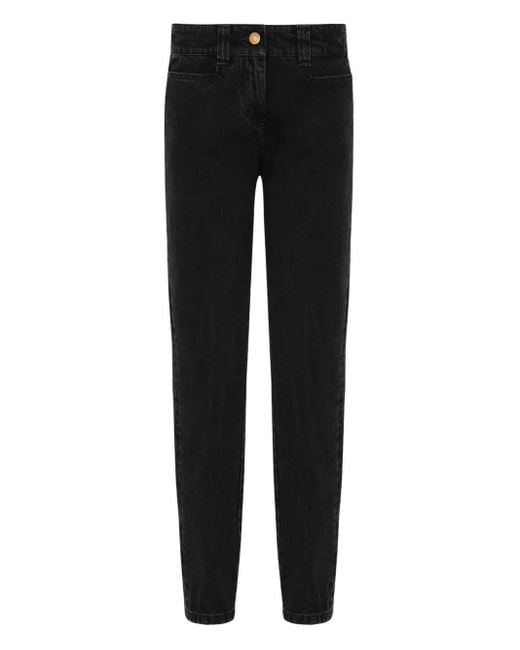 Seafarer Black Button-Fastening Trousers