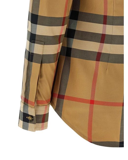 Burberry Metallic Check Cotton-Twill Shirt