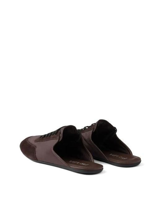 Prada Black Collapse Mules