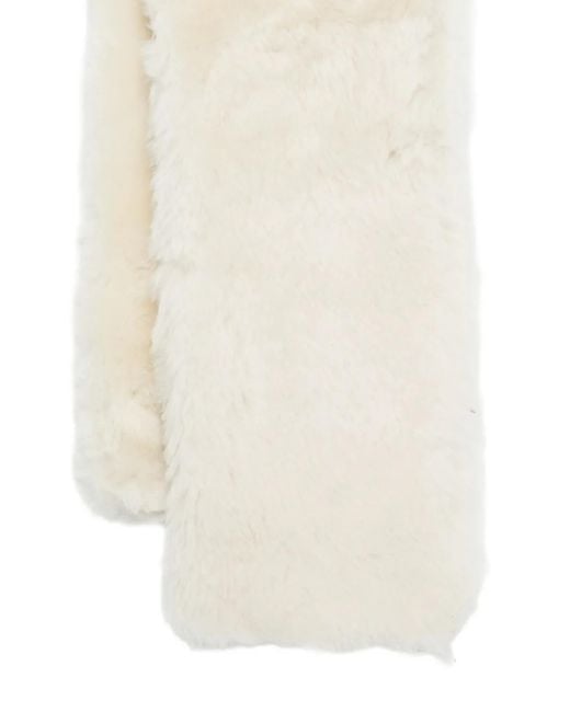Totême  White Shearling Scarf