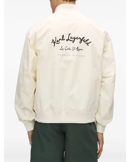 Karl Lagerfeld White Rib Collar Vacances Jacket for men