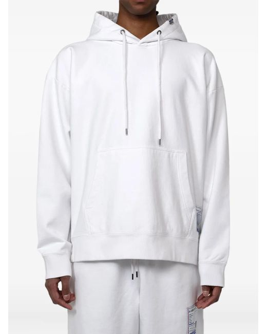in・stru(men-tal) White French-Terry Hoodie for men