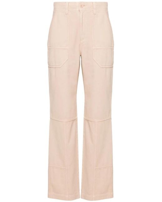 Zadig & Voltaire Natural Pepper High-Waist Straight-Leg Trousers