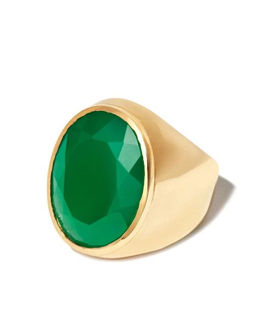 Loren Stewart Green Oval Cabochon Quartz Ring