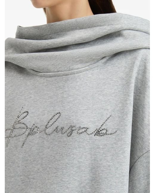 Sudadera con capucha y cuello desbocado B+ AB de color Gray
