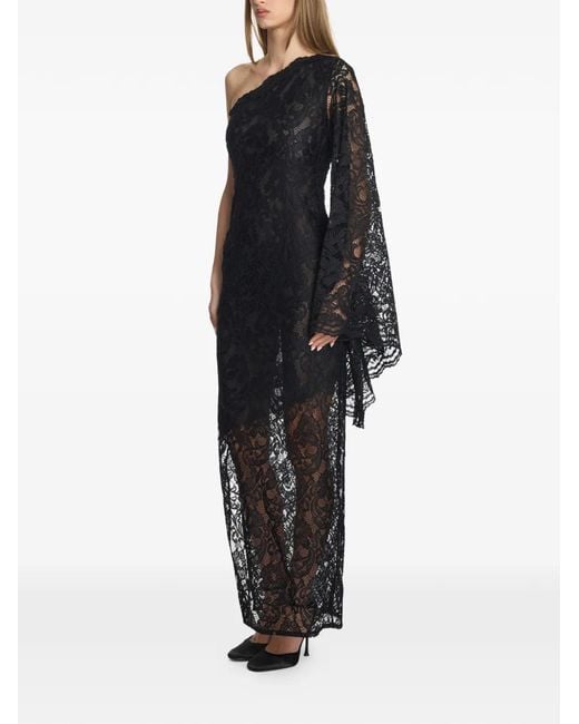 Axel 113 Black Lilith One-Shoulder Lace Dress