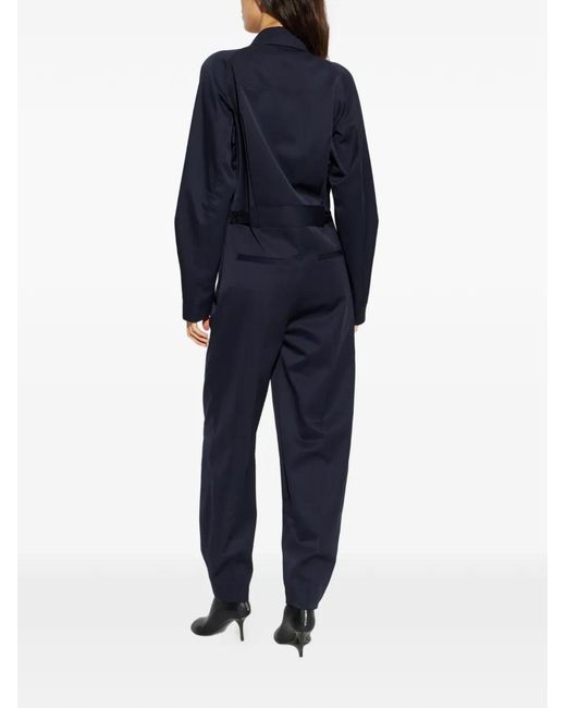 Victoria Beckham Blue Combinaison À Fermeture Zippée