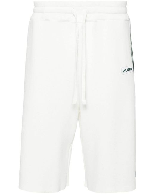 Autry Gestrickte Shorts mit seitlichen Streifen in White für Herren