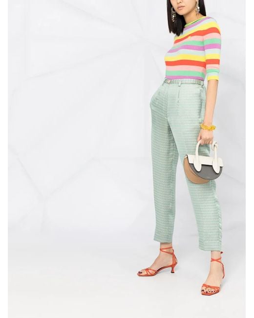 Pantalon Court À Motif Pied-De-Poule Forte Forte en coloris Green