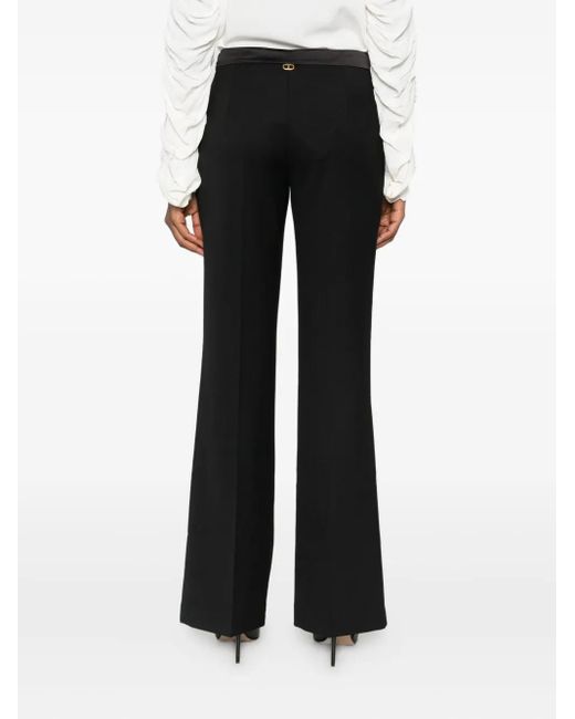 Twinset Black Straight-Leg Trousers