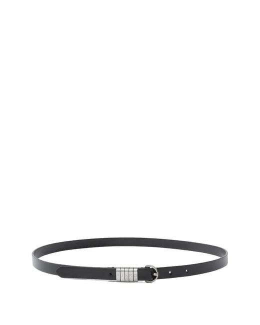 Pinko White Ring-Detail Belt